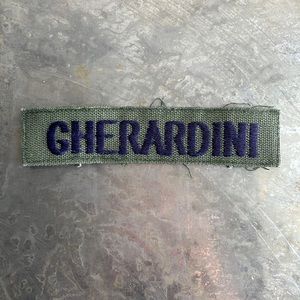 GHERARDINI Embroidered Vintage ‘Army Green’ Military name tape patch